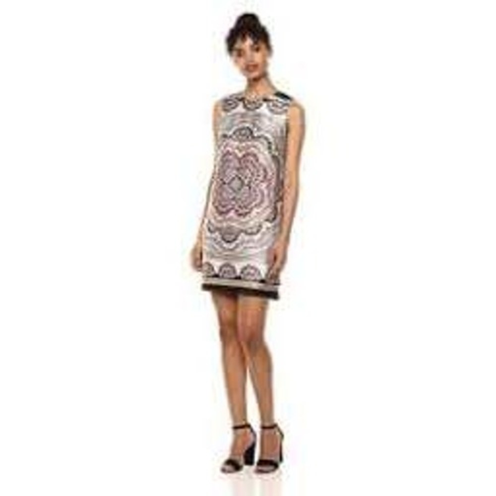 Bailey 44 Womens Medallion Paisley Print Sleeveless Shift Dress 403-R681 Size 6